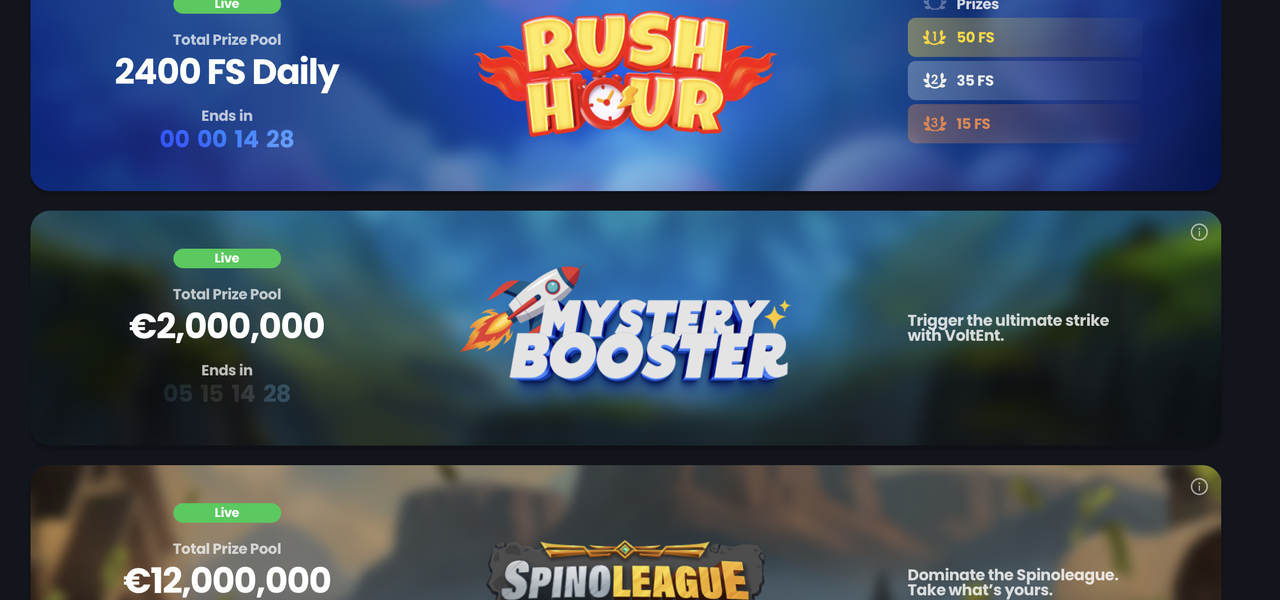 Bitkingz Turniere Turnierübersicht bei Bitkingz mit Rush Hour und Netzwerk-Promotionen